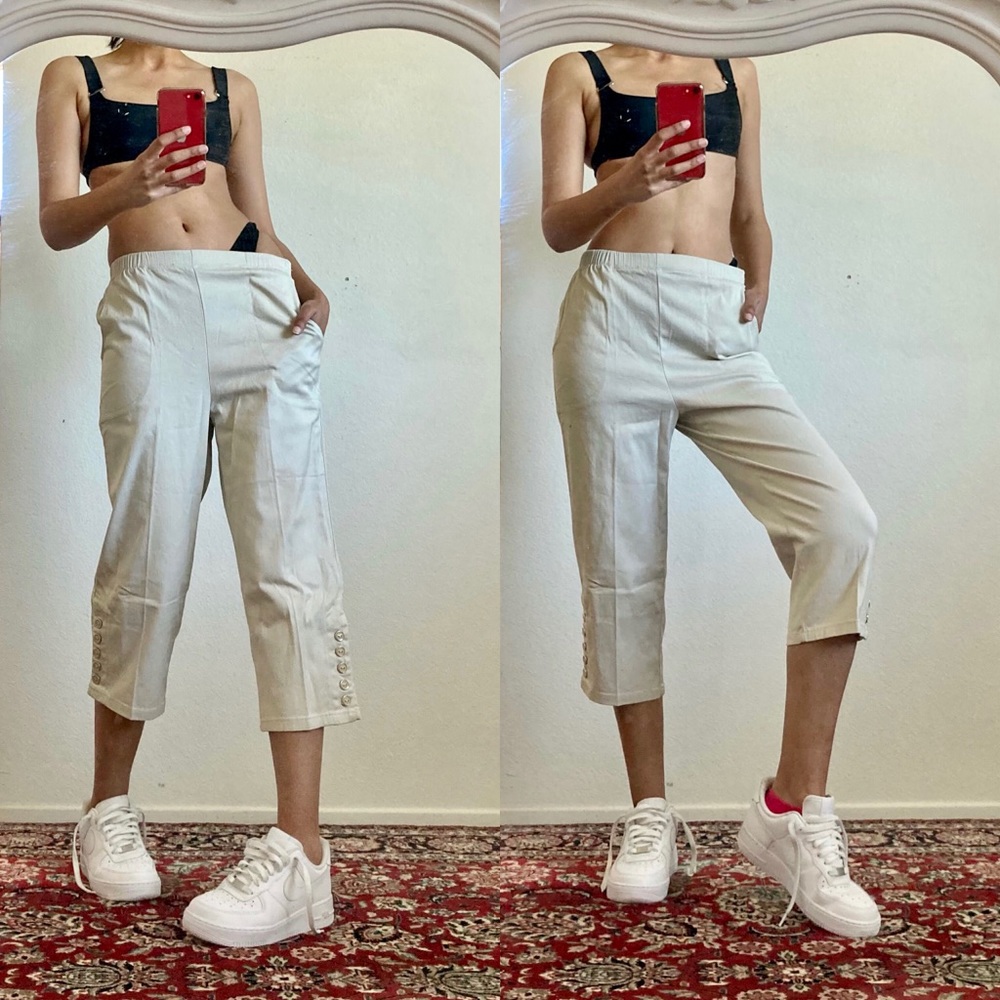 BOGOFREE High Rise Khaki Cropped Pants